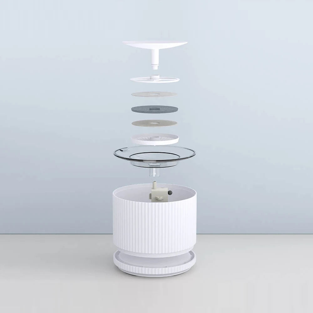 Xiaomi Mijia Smart Cat диспенсер для воды для домашних животных очиститель воды 5 Слои фильтр 360 градусов Открытый питьевой лоток животных для фонтанчика питьевой воды