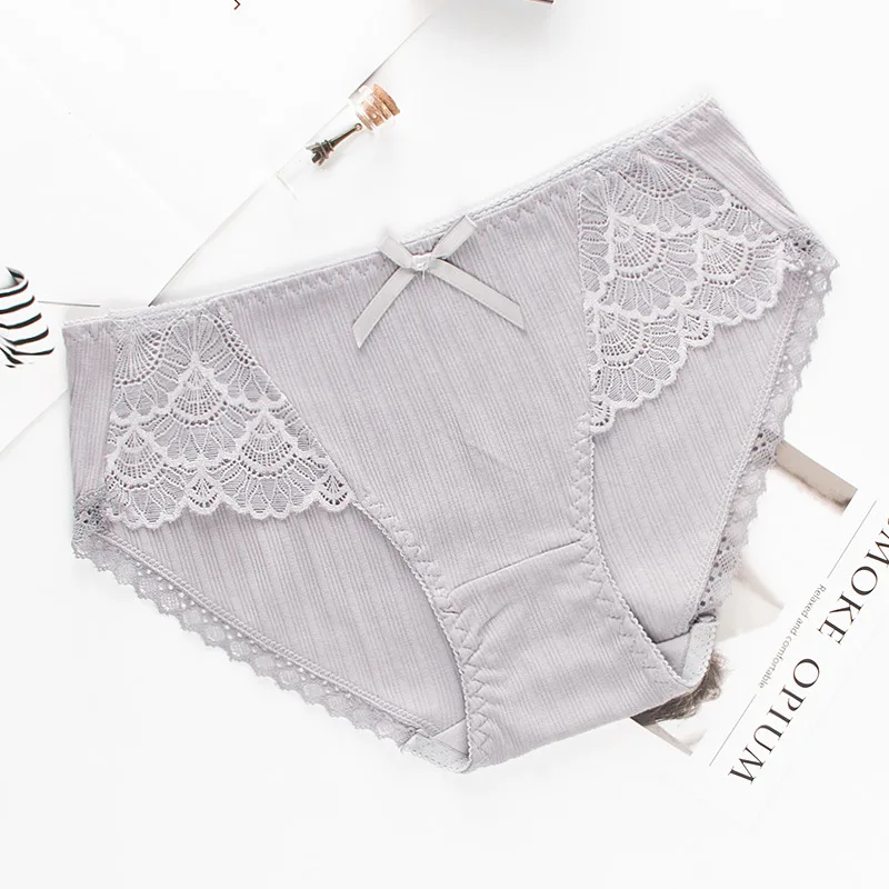 Roseheart/женские модные хлопковые кружевные трусики с бантом и низкой талией