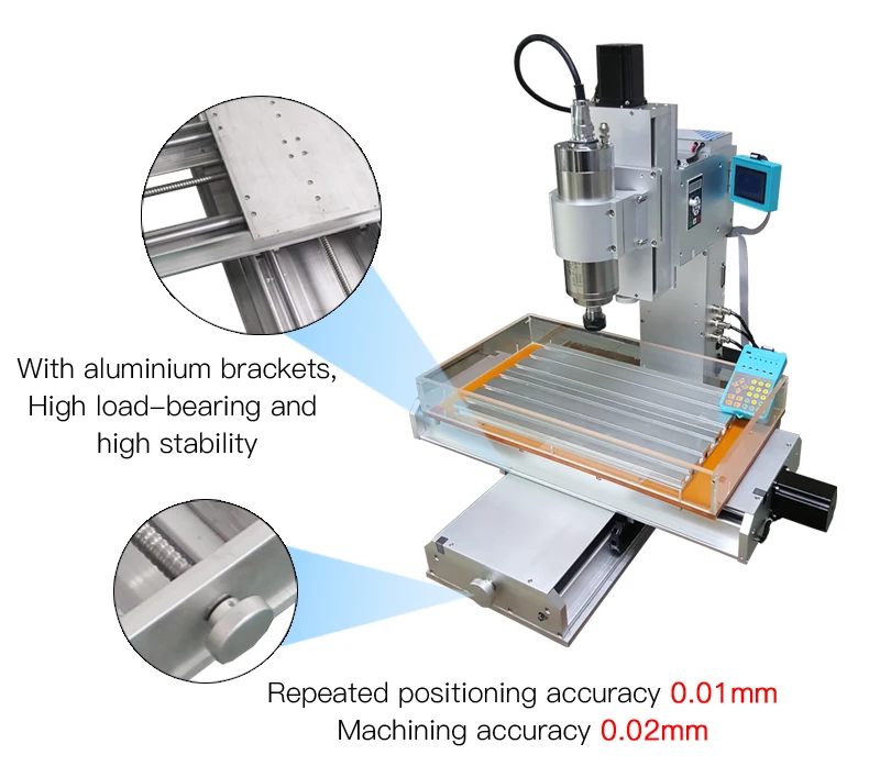 

5axis cnc engraving machine 3040 drilling milling router pillar type spindle work for Aluminum, steel, jade and stone etc