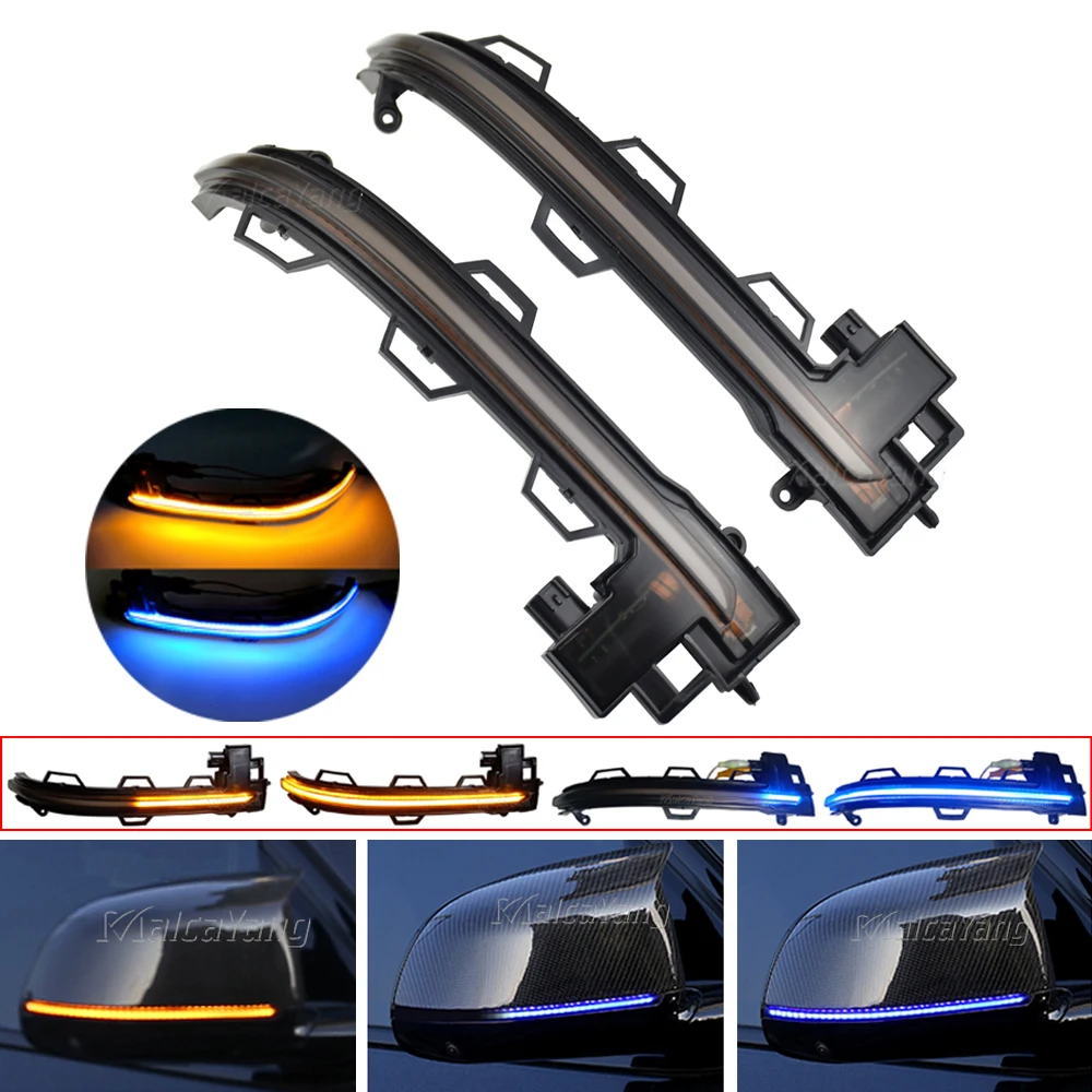 

Smoked Side Mirror Sequential Turn Signal Light For BMW X3 F25 X4 F26 X5 F15 X6 F16 2014-2018 LED Dynamic Turn Signal Light 12v
