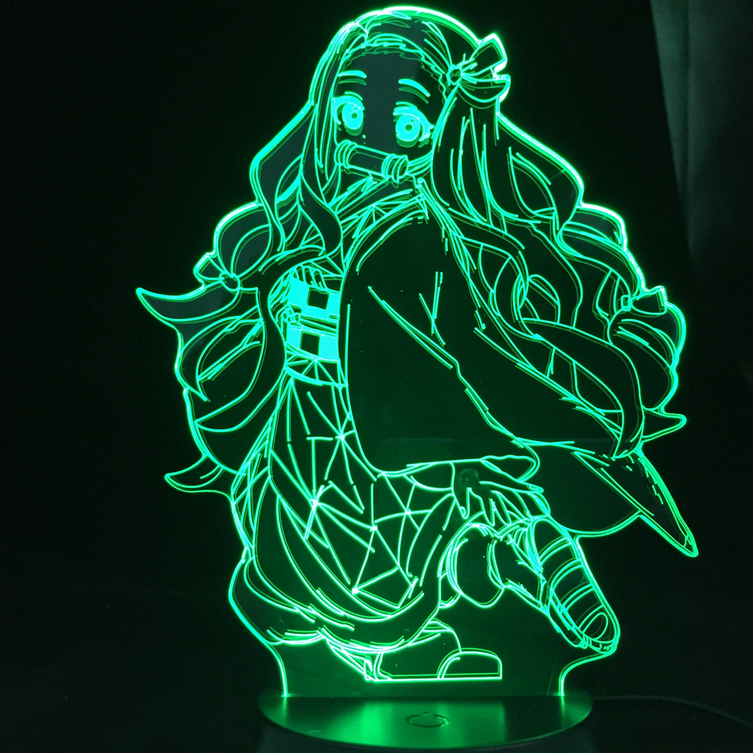 

Фигурка Kimetsu No Yaiba Nezuko Kamado, 3D светодиодный ночник для спальни, Декор, светильник, детский Настольный 3d светильник, подарок для убийцы демонов