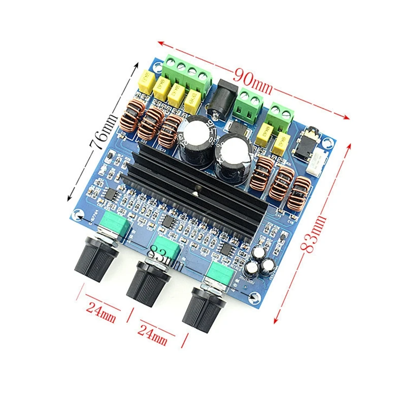 2 1 цифровой o Мощность Плата усилителя 2X80 Вт + 100W TPA3116D2 сабвуфер усилитель DC12 26V МГц