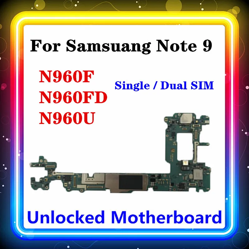 Материнская плата для Samsung Galaxy Note 9 N960F(1 SIM) N960FD(2 N960U протестированная оригинальная