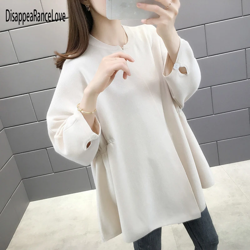 

Sweater Women 2021 New Autumn Retro Loose Knitted Cardigan Jacket Female Casual Knit Tops Student