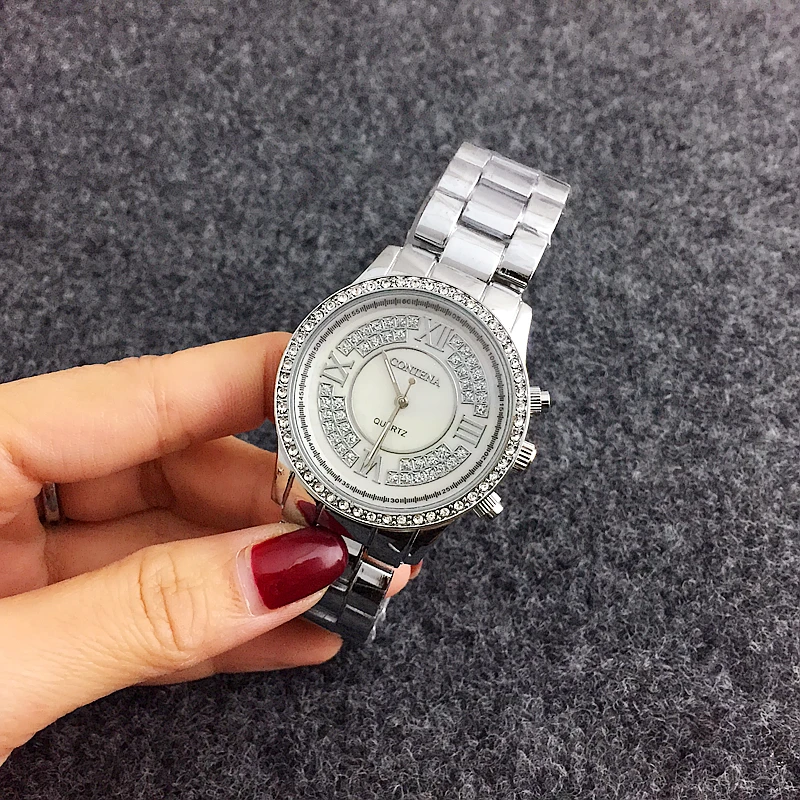 

2019 New Arrive Luxury Rhinestone Women Watches Fashion Gold Women's Watches with Diamond Clock Women Saat Bayan Kol Saati