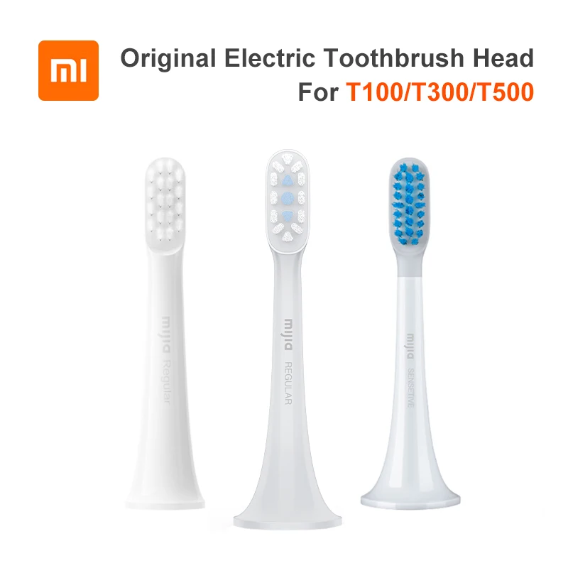 3pcs Original XIAOMI MIJIA T100 T300 T500 Sonic Toothbrush Heads Teethbrush Replacement Heads Sonic Oral Hygiene Mi Oral Clean