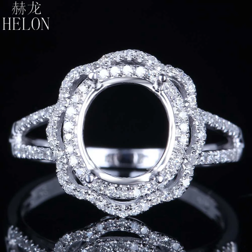 

Женское кольцо с овальным вырезом HELON 9X8MM, белое золото 14 к, Настоящее натуральное 0.3ct, бриллианты с полукреплением, классические ювелирные у...