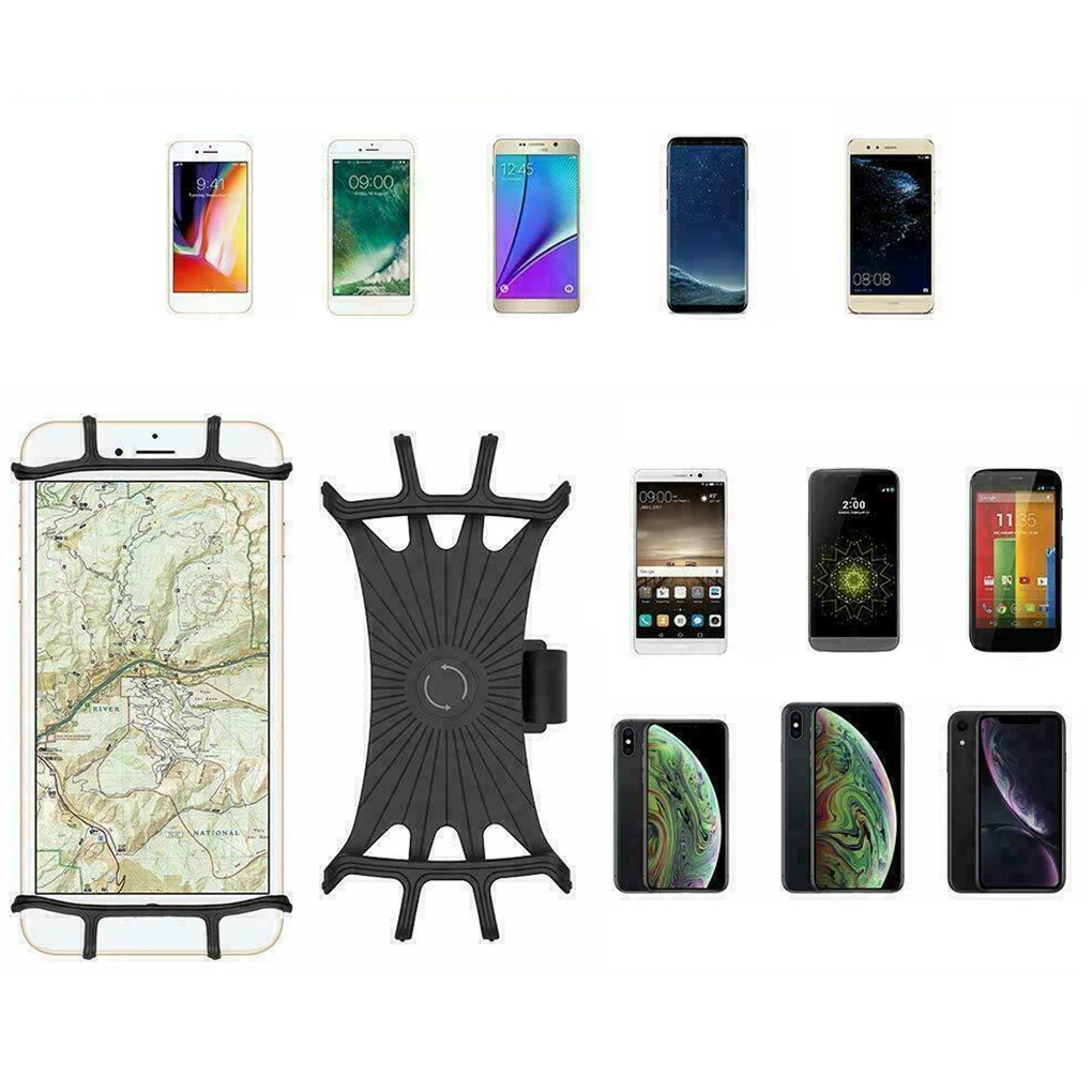 shockproof mount phone holder elastic silicone stand universal mobile phone gps holder for iphone 12 11 huawei xiaomi samsung free global shipping