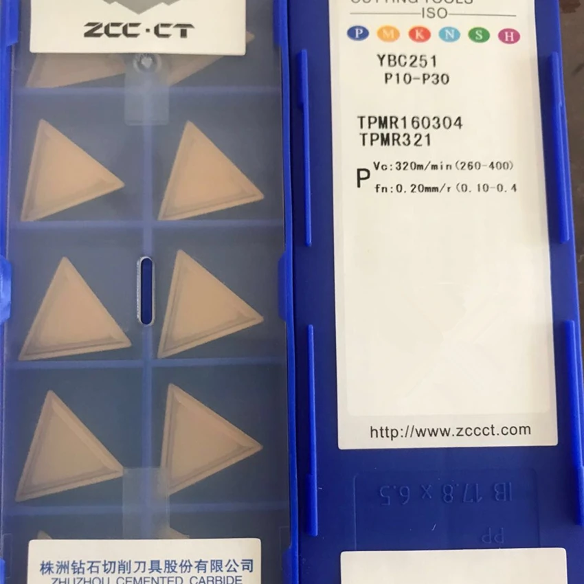 

ZCC.CT TPMR160304 YBC251 TPMR321 CNC carbide inserts 10PCS/BOX