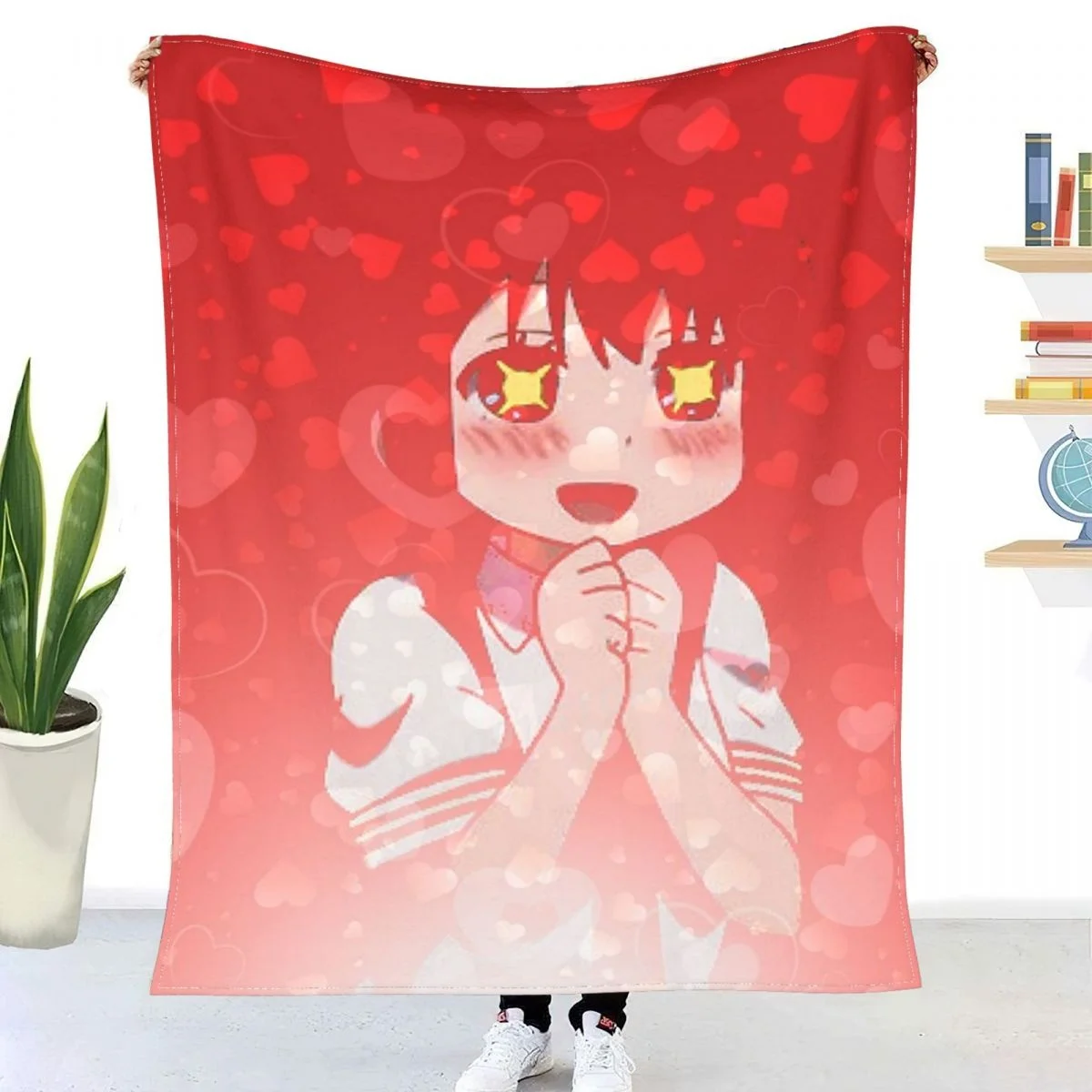 

Anime Girl Maki Throw Blanket Sherpa Blanket Bedding soft Blankets