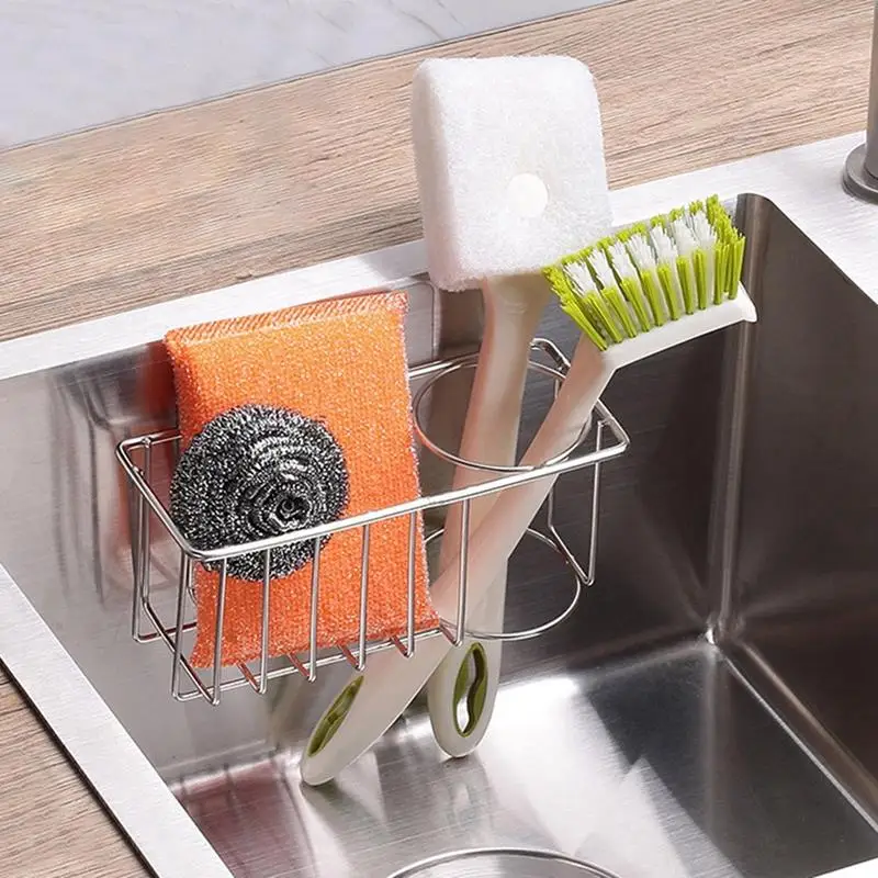 

Sink Drain Rack Sponge Storage Holder Kitchen Sponge Holder Soap Drainer Shelf Basket Organizer Kitchen Bathroom Accessories