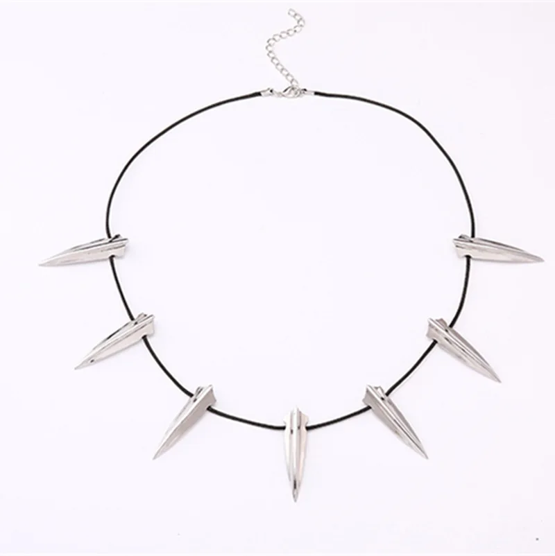 Мужское массивное Золотое черное пантерское панк ожерелье из фильма Герои