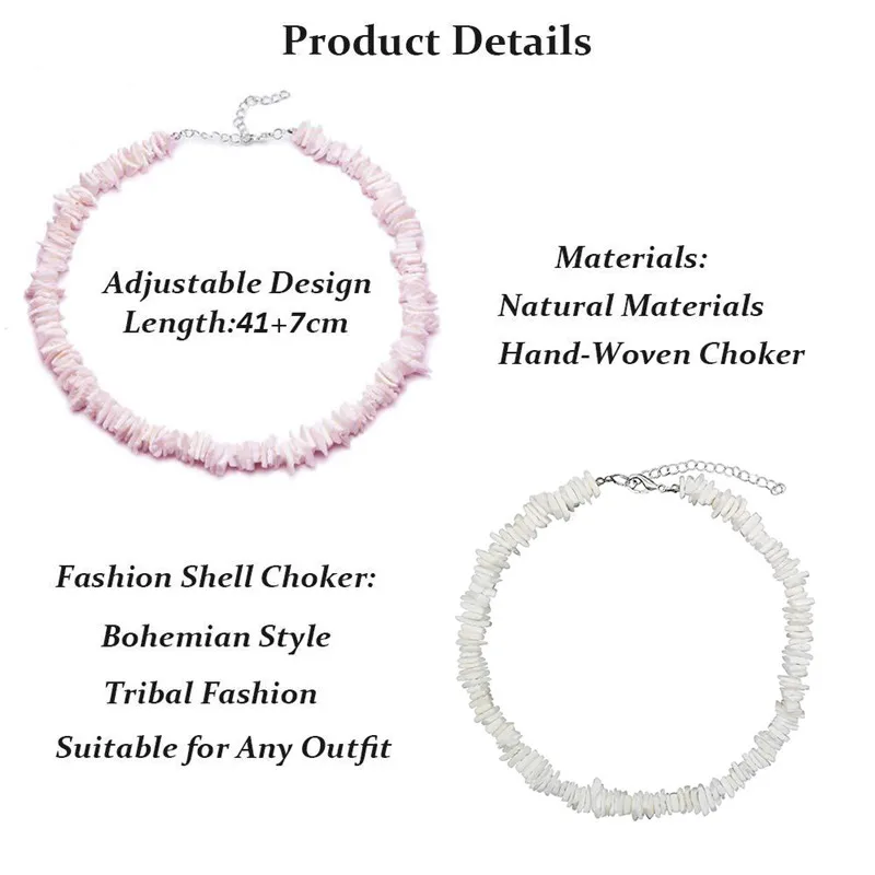 Богемный гравий в морском стиле белый цвет шикарное Ретро креативное ожерелье из