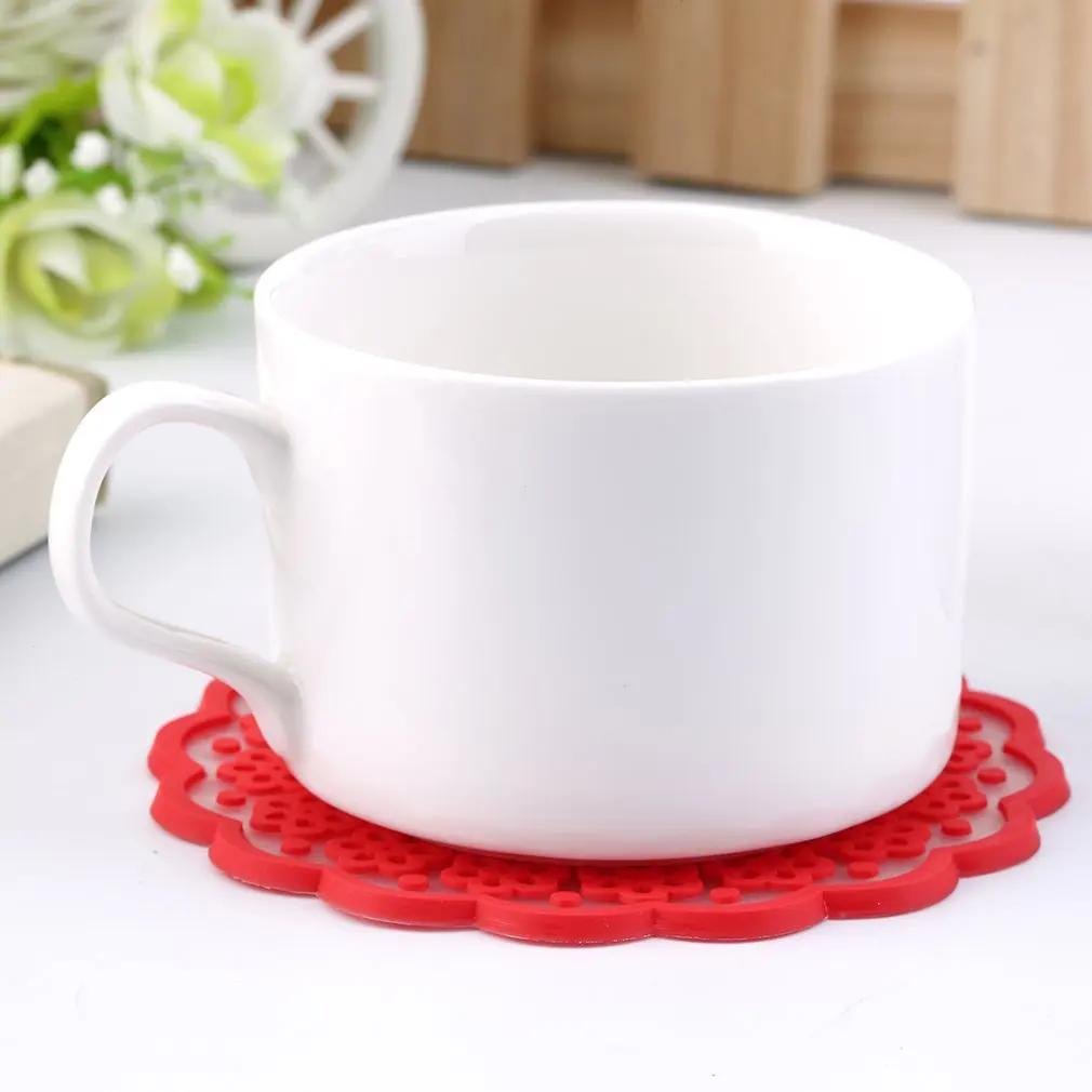 2018 полупрозрачные кружевные подставки для чашек изоляционный коврик круглый