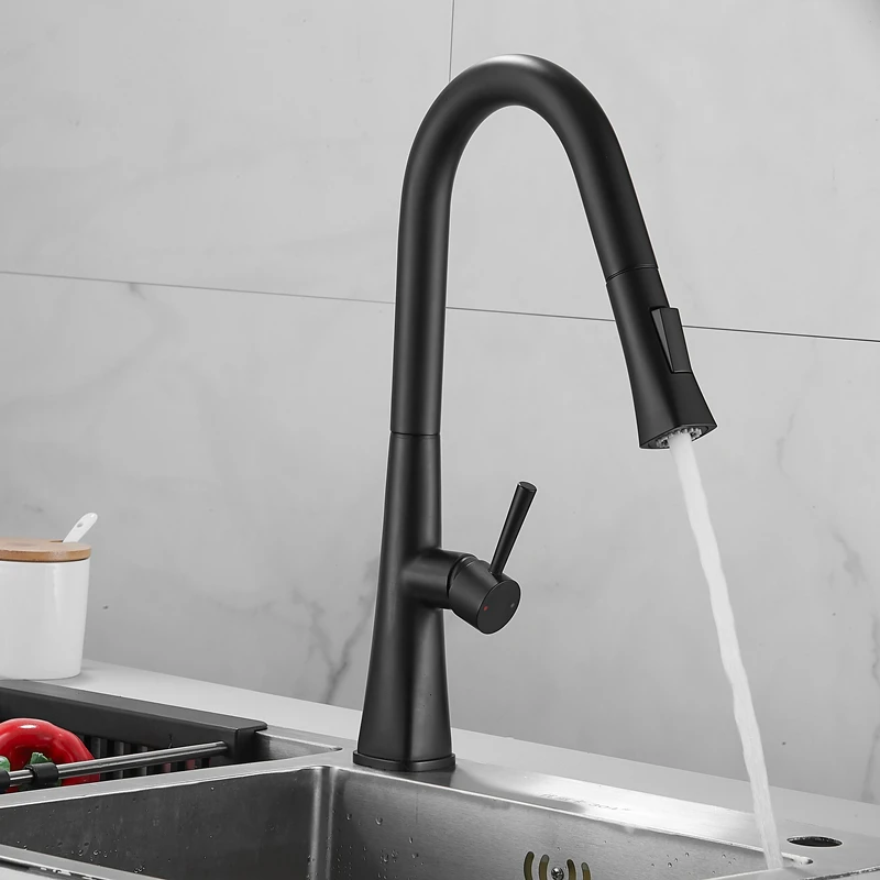 

Rotatble Kitchen Faucet Deck Mounted Sink Faucet With PullOut Sprinkler Water Taps Kitchen Sink Taps