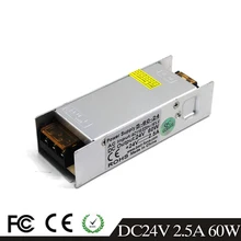 Одиночный выход 60W 24V 2.5A источник питания Dc Swtiching светодиодный