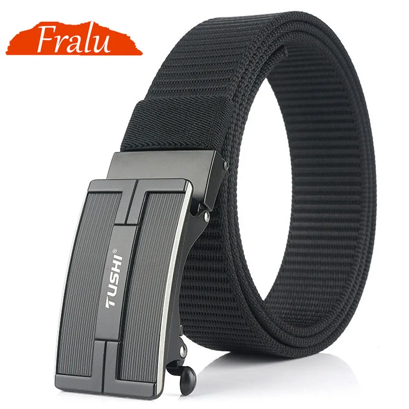 FRALU Tactical Belt Nylon Military Army belt Outdoor Metal Buckle Police Heavy Duty men's Training Hunting Belt