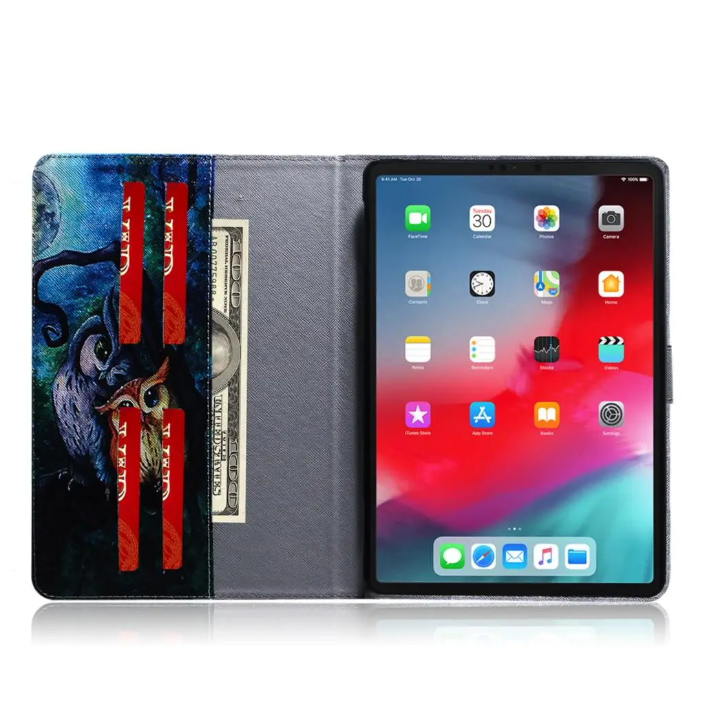 Для Apple ipad Pro 11 &quotЧехлы панда Тигр Лев PU кожаный чехол кошелек для 2018 A1934