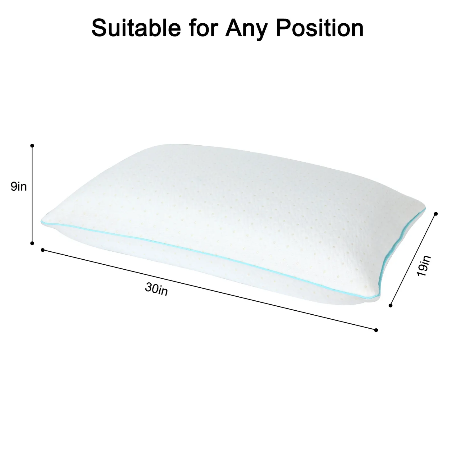

[US Stock]Memory Foam Pillows w/ Shredded Foam High Resilience Pillow Loft Pillow Premium Bedding Pillows For Cooling Sleeping