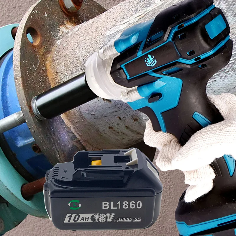 

18V10ah Rechargeable Battery ,for Makita 18v Power tools BL1860B, BL1850, Brushless Electric Impact Wrench Power Tools, Etc