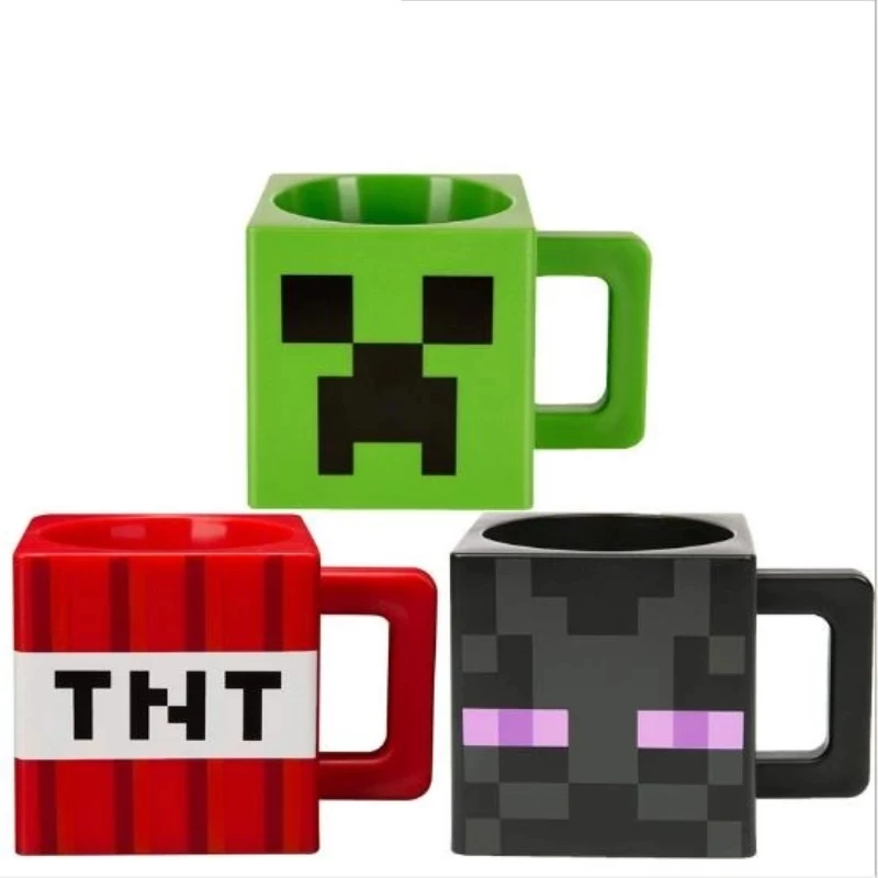 Пластиковая чашка Enderman для газона забавные пиксельные чашки TNT питья воды