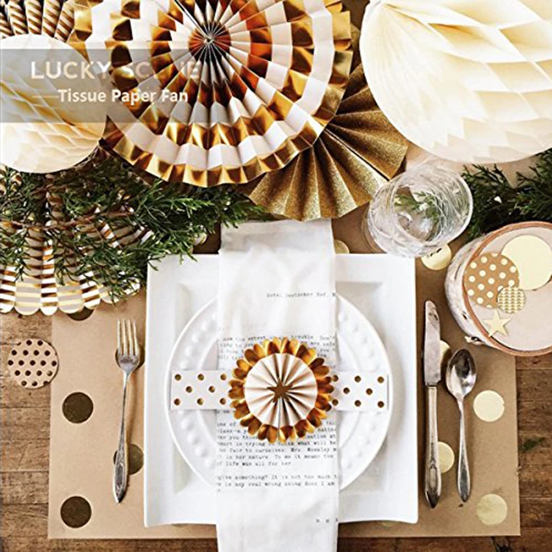 8 шт./упак. вентилятор цветок баннер шампанское гирлянды из розового золота