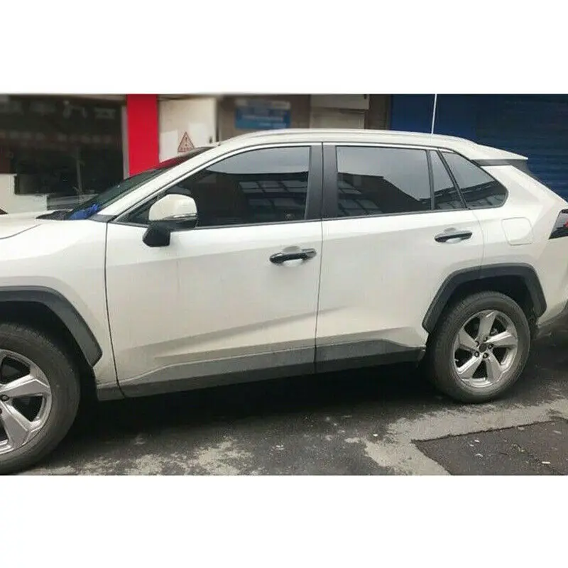 Бесключевая крышка ручки Прочный для 2019 Toyota RAV4 с 4 шт углеродного волокна |