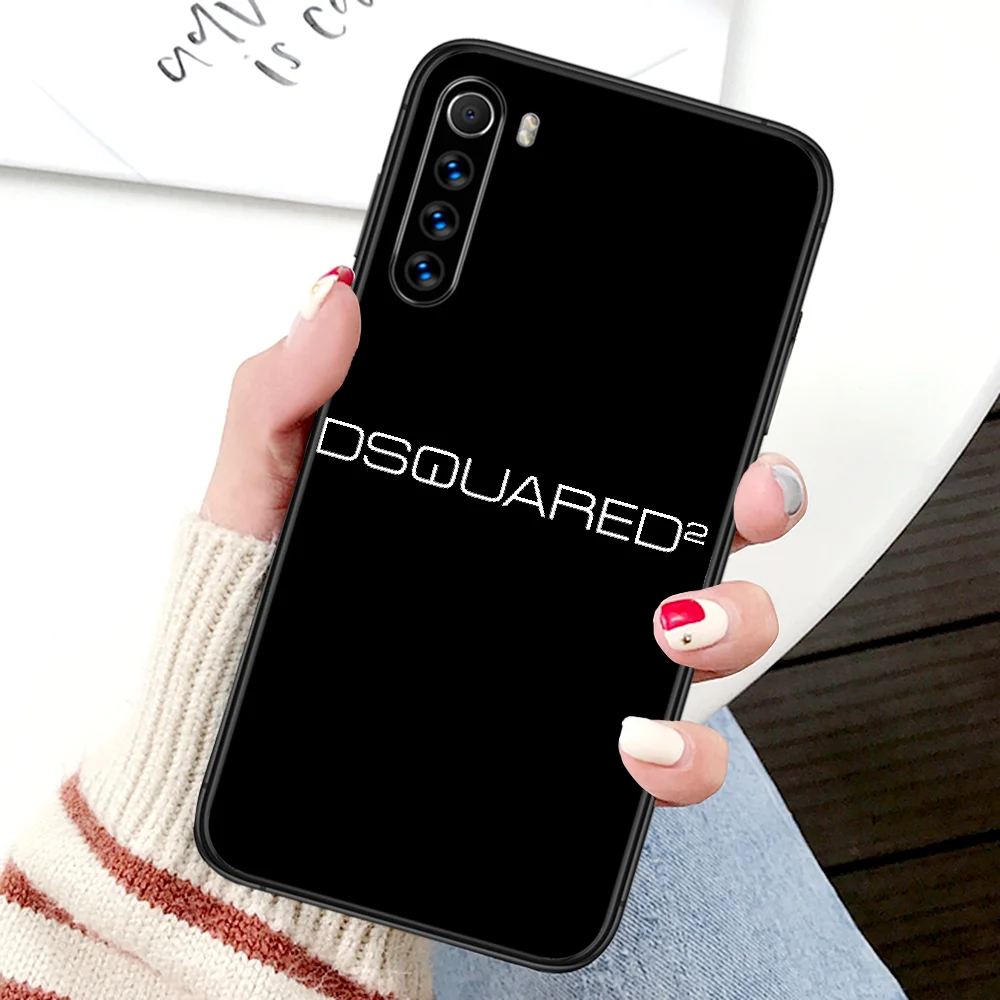 

Dsquared2 Fashion DSQ2 Phone Case For Xiaomi Redmi Note 7 8 8T 9 9S 4X 7 7A 9A K30 Pro Ultra black Cover Pretty Waterproof