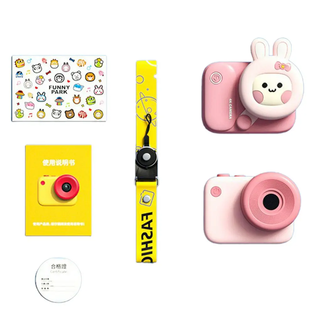 

4800W Pixels Front And Rear Dual Camera HD 4K Children's Mini Camera Cute Cartoon Infant Digital Camera