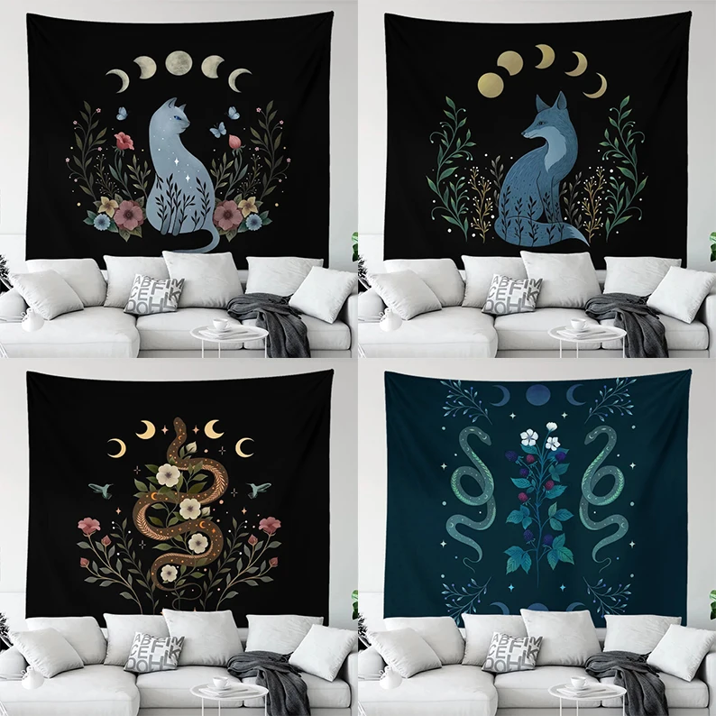 

Animal case tapestry forest elf holiday decoration tapestry background cloth outdoor activity decoration cloth