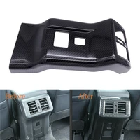 center console rear air condition outlet vent frame sticker for mitsubishi outlander 2019 2020 carbon fiber interior accessories