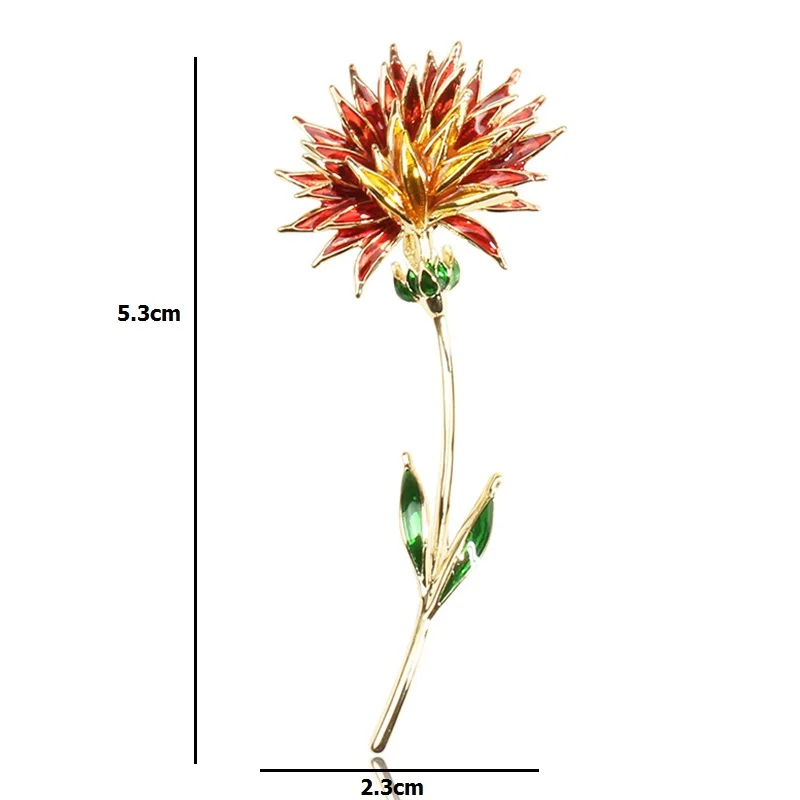 

Wuli&baby Enamel Red Blue Flower Brooches Women New Weddings Banquet Brooch Pins Gifts