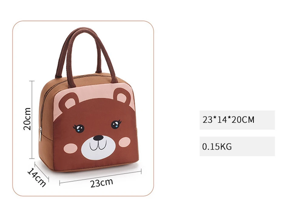Мультфильм животных Rilakkuma Ланч сумка для женщин девочек дети портативный изолированная сумка-холодильник термо еда свежий пикника емкость фольга льда