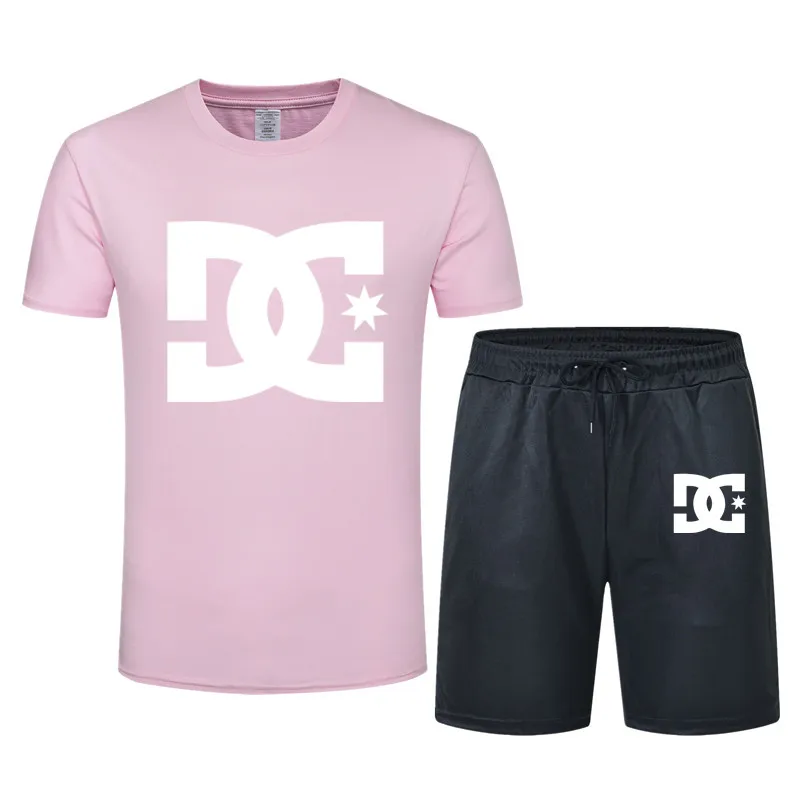 

Ln 2021, The New Fashion Is Men's Cotton T-Shirt + Running Shorts Set DC Print Summer High Quality Cotton T-Shirt Running Set