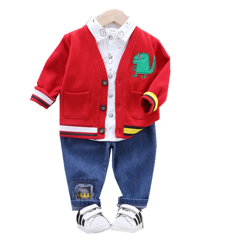 Куртка детская демисезонная с мультяшным принтом 3 шт./компл.|Комплекты одежды