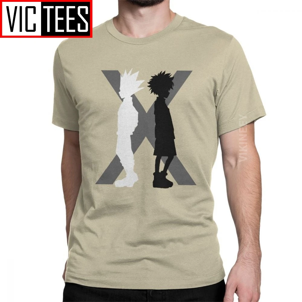 Мужская футболка светильник охотник за тенями X Hunte 2020 хлопок Killua Manga Hunters Hxh