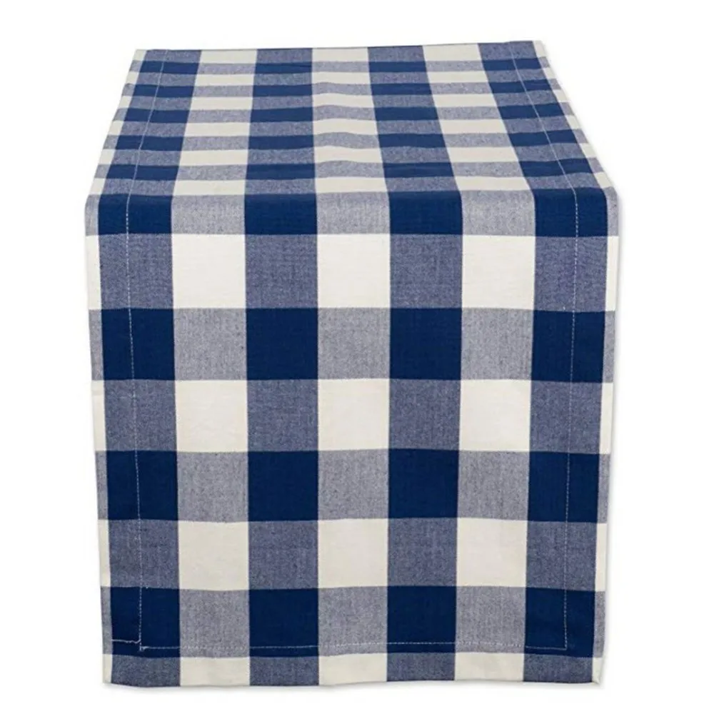 Blue Table runner 30x180 см хлопчатобумажная скатерть Buffalo скатерть с рисунком в клетку прямоугольник современный стол бегун s скатерти для дома Свадебная вечеринка в отеле - Цвет: Blue Table runner
