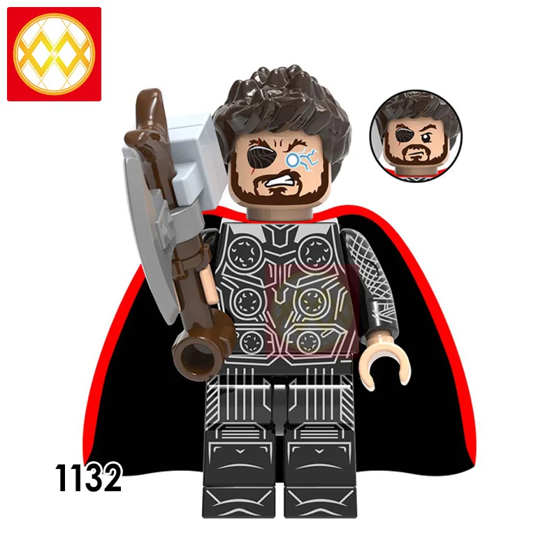 XH1132thor Фильм Тор Ragnarok Odin Loki Hela Валькирия битва лошадь Frigga Hemidall Джейн Фостер Халк Sif строительные блоки кирпичная игрушка малыш - Цвет: XH1132thor
