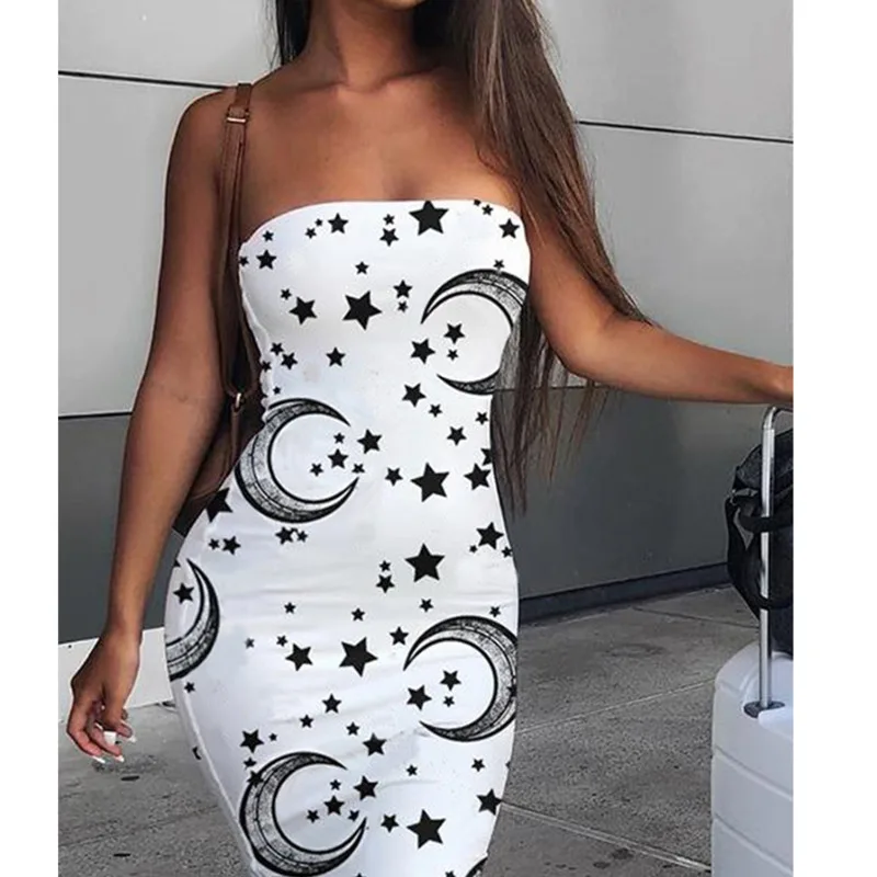 

2021 Summer Long Dresses Sunflower Print Sexy Off Shoulder Bodycon Slim Elastic Party Dress Casual Vestidos Mujer