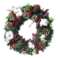 30cm christmas wreath xmas door garlands oranments christmas decor for home 2021 happy new year navidad door hanging wreath