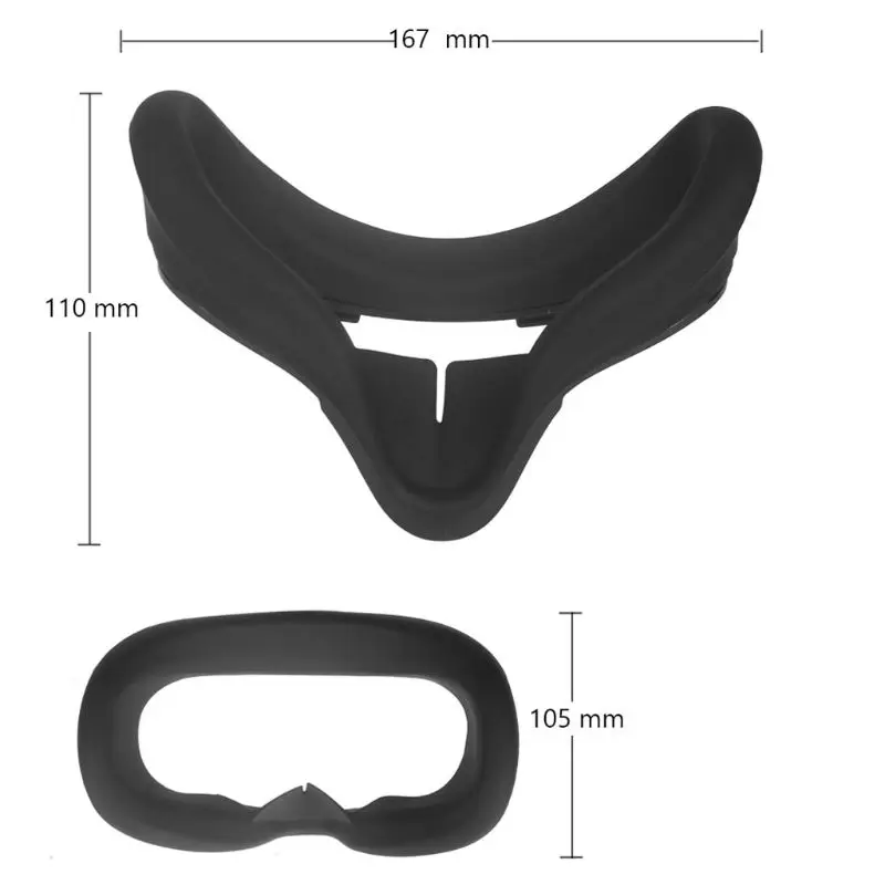 Мягкий силиконовый чехол-маска для глаз против пота для Oculus Quest VR Glasses