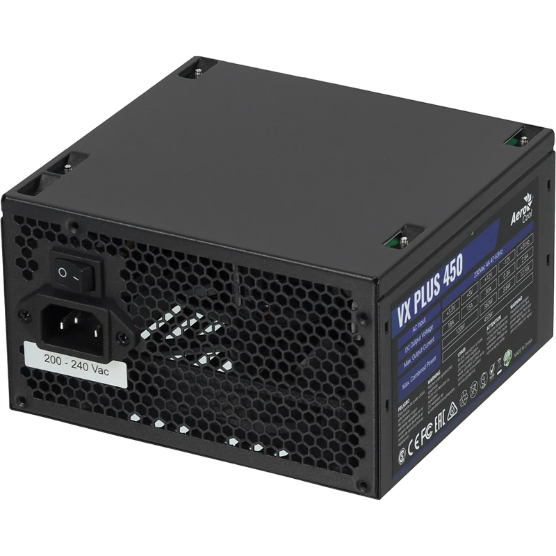 Блок питания AEROCOOL VX PLUS 450W черный|Источники питания| |