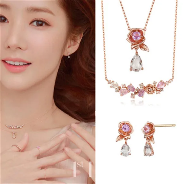 19 стилей парка мин. драма ТВ корейские серьги с цветами для женщин мода букле