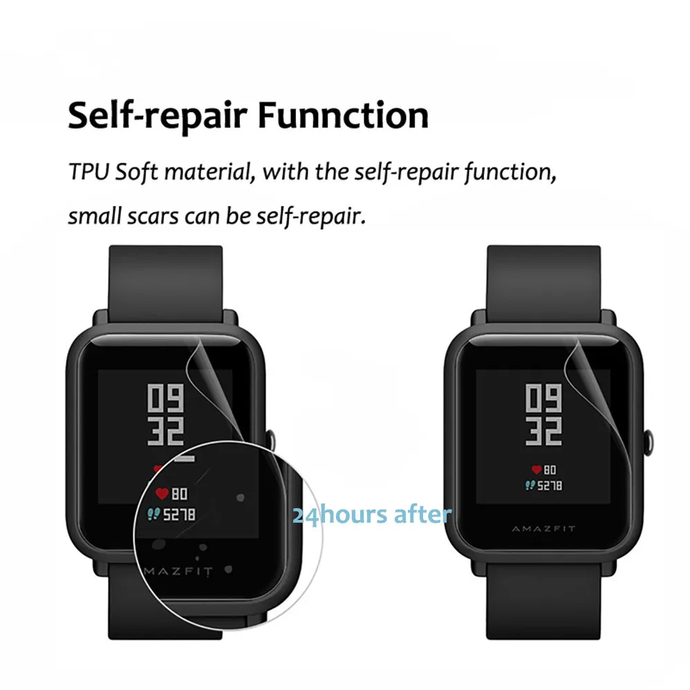 5pcs for xiaomi huami amazfit bip u bit pace s lite amazfit gts 2 3 2e mini pop pro screen protector full coverage soft tpu film free global shipping