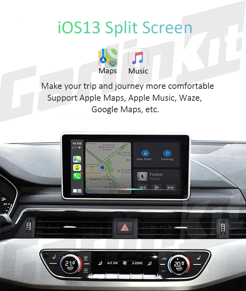 CarLinkit CarPlay Android авто беспроводной декодер для Audi A4 A5 Q5 MMI экран обратного изображения комплект модернизации