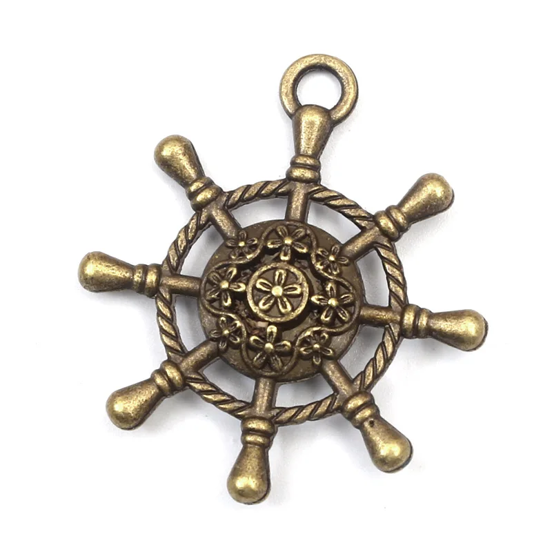 Круглые Подвески в виде руля из цинкового сплава винтажные подвески для