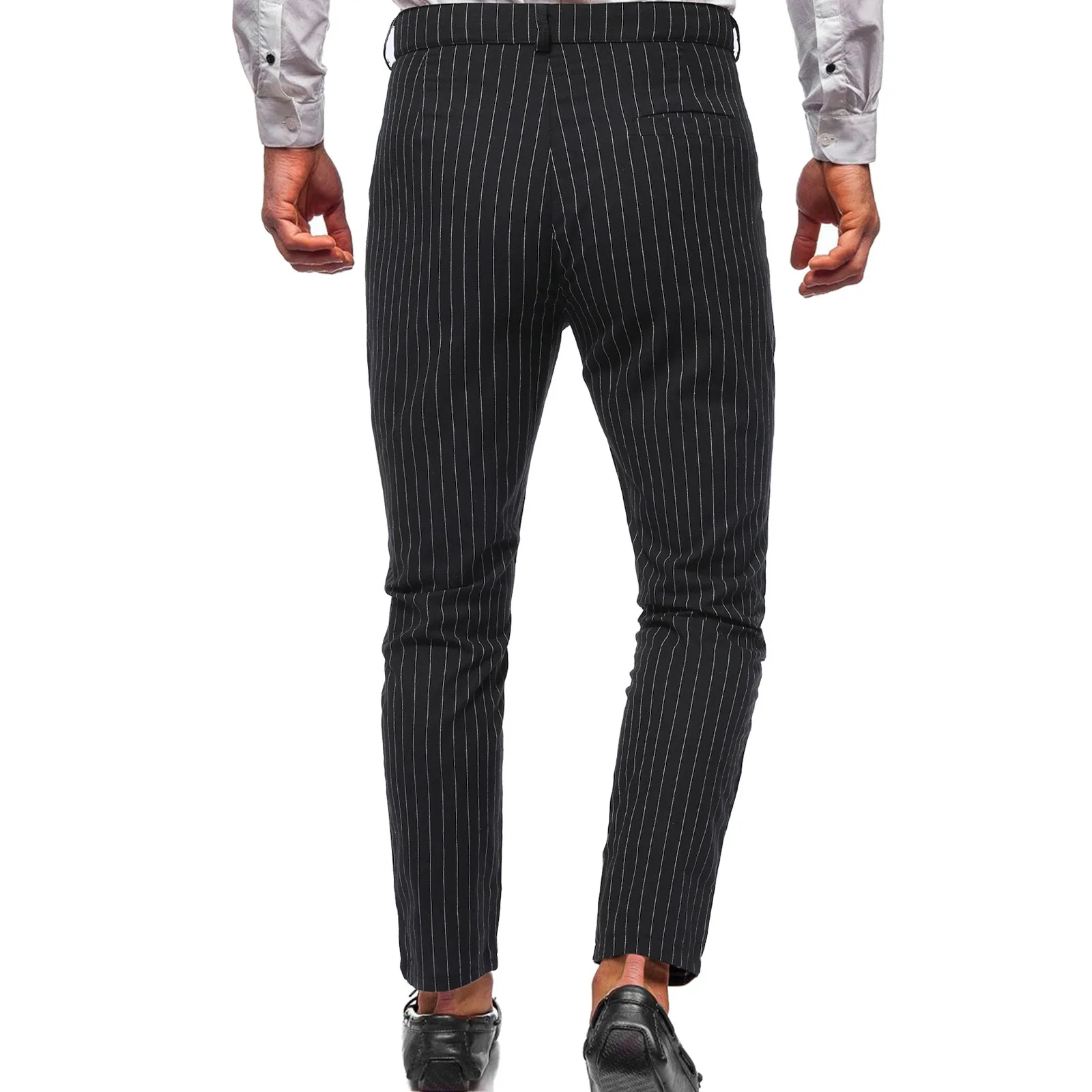 Брюки мужские деловые однотонные деловой стиль повседневные зауженные штаны до