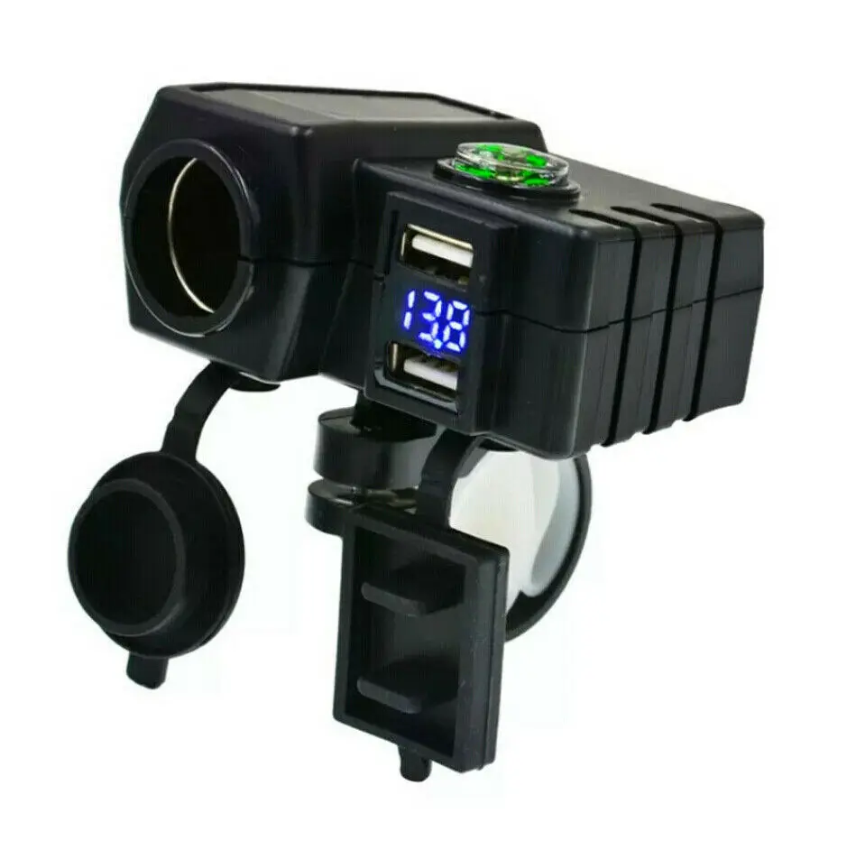 

Автомобильный прикуриватель для мотоциклов USB Зарядное устройство 12V на машине мотоцикле лодке гнезда прикуривателя Мощность розетка свет...