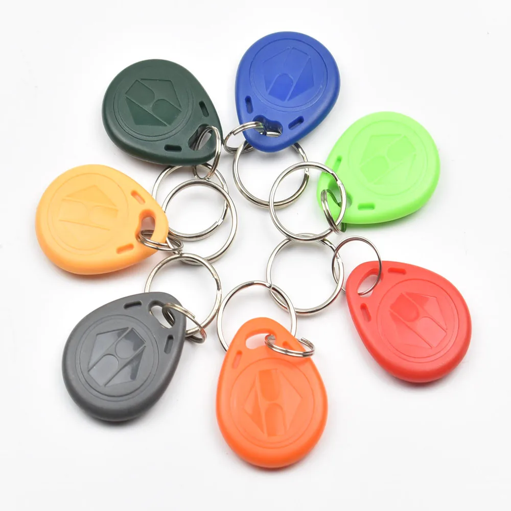 

100pcs 13.56MHz IC M1 S50 Keyfobs Tags Access Control RFID Key Token Attendance Management Keychain ABS Waterproof