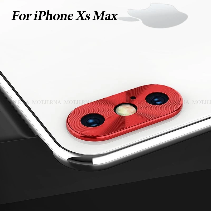 Red Для iphone XS Max XR XS защита объектива камеры кольцо покрытие алюминиевый Объектив камеры Защитная крышка для iphone 7 8 Plus - Цвет: Red